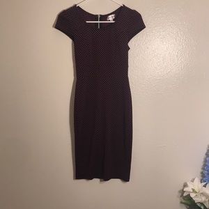 Retro Black w/ Purple Polka Dots Dress